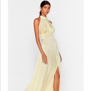Gorgeous Nasty Gal Satin Maxi Dress